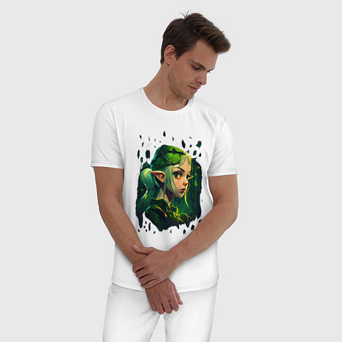 Мужская пижама Лесная эльфийка / Белый – фото 3