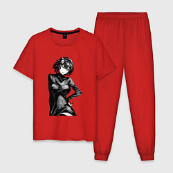 Пижама хлопковая мужская Фубуки из One Punch man, цвет: красный