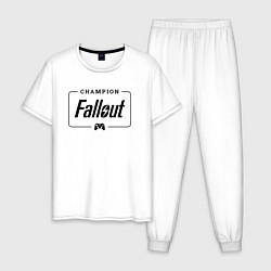 Мужская пижама Fallout gaming champion: рамка с лого и джойстиком