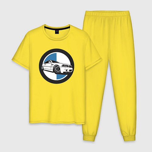 Мужская пижама BMW style / Желтый – фото 1