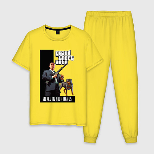 Мужская пижама GTA Майкл де Санта / Желтый – фото 1
