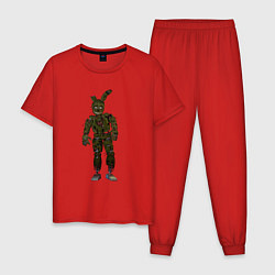 Пижама хлопковая мужская Springtrap сломанный, цвет: красный