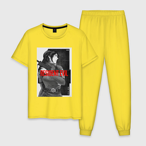 Мужская пижама Ада Вонг - Resident evil / Желтый – фото 1