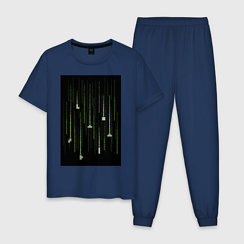 Мужская пижама Tetris simulation / Тёмно-синий – фото 1