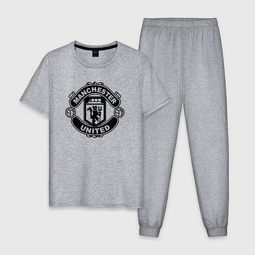 Мужская пижама Manchester United black / Меланж – фото 1