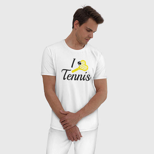 Мужская пижама Love tennis / Белый – фото 3