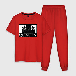 Пижама хлопковая мужская BMW quality, цвет: красный