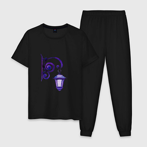 Мужская пижама Фиолетовый фонарь / Черный – фото 1