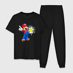Мужская пижама Марио держит звезду