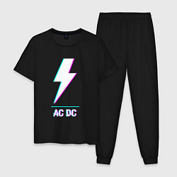 Мужская пижама AC DC glitch rock