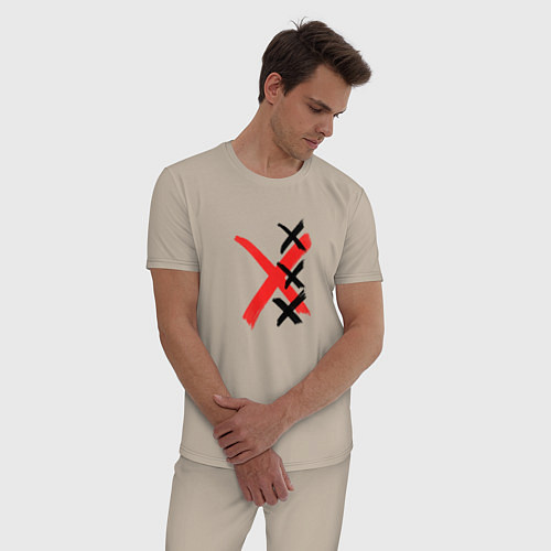 Мужская пижама Triple-X / Миндальный – фото 3