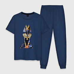 Пижама хлопковая мужская Фараон синий, цвет: тёмно-синий