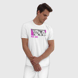 Пижама хлопковая мужская Взгляд Сукуны, цвет: белый — фото 2