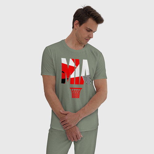 Мужская пижама Miami buckets / Авокадо – фото 3
