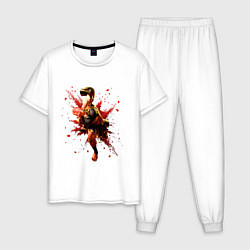 Пижама хлопковая мужская Street Fighter 6 Marisa, цвет: белый