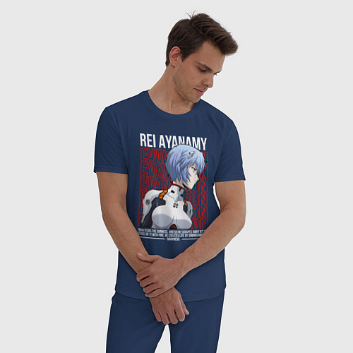 Мужская пижама Евангелион Рей / Тёмно-синий – фото 3