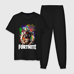 Пижама хлопковая мужская Fortnite Ruckus, цвет: черный