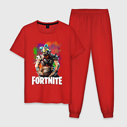Пижама хлопковая мужская Fortnite Ruckus, цвет: красный