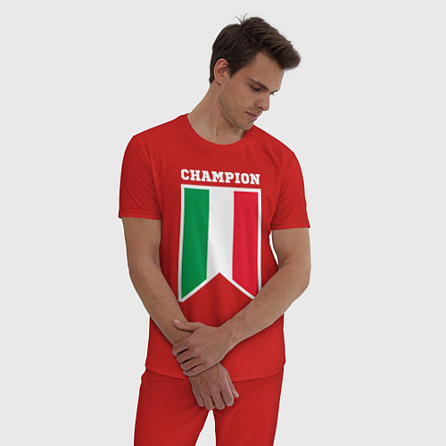 Мужская пижама Италия чемпион / Красный – фото 3