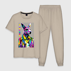 Мужская пижама Kangaroo - Australia - pop art