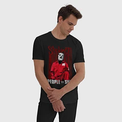 Пижама хлопковая мужская Slipknot Corey, цвет: черный — фото 2