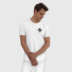 Пижама хлопковая мужская ВДВ символ логотип, цвет: белый — фото 2