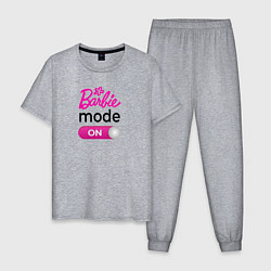 Пижама хлопковая мужская Барби мод, цвет: меланж