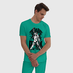 Пижама хлопковая мужская Queen rock you, цвет: зеленый — фото 2
