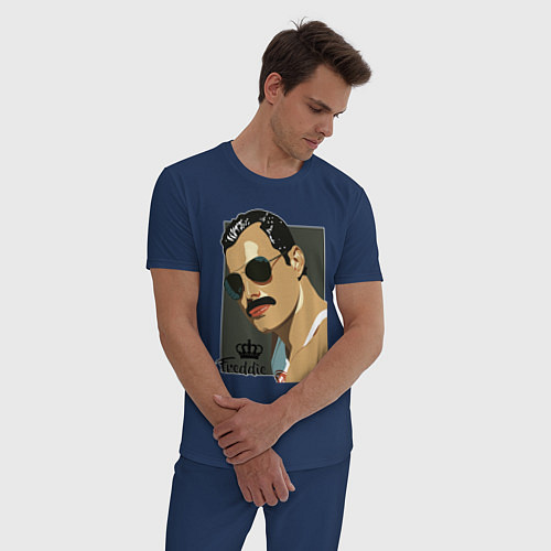 Мужская пижама Freddie head / Тёмно-синий – фото 3