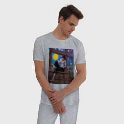 Пижама хлопковая мужская Берсерк под небом Ван Гога, цвет: меланж — фото 2