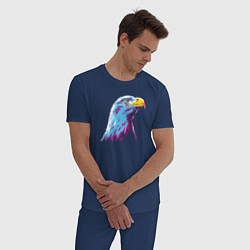 Пижама хлопковая мужская Орел WPAP, цвет: тёмно-синий — фото 2