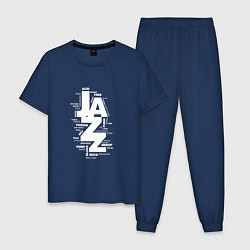 Пижама хлопковая мужская Jazz Styles BW1, цвет: тёмно-синий