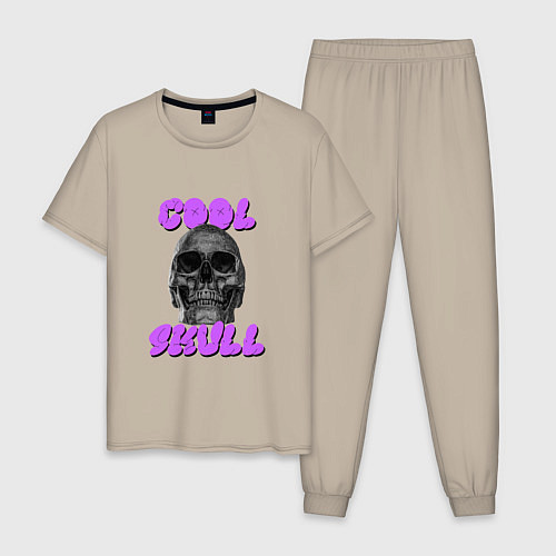 Мужская пижама Cool Skull / Миндальный – фото 1