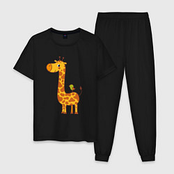 Мужская пижама Жираф и птичка