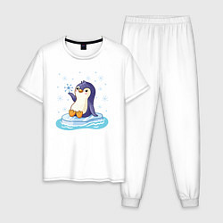 Мужская пижама Пингвин на льдине
