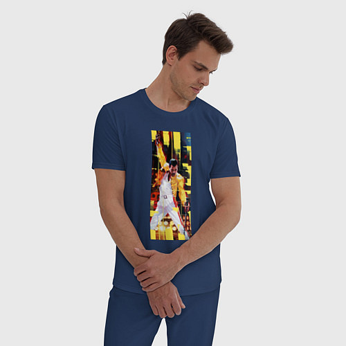 Мужская пижама Freddie drawing / Тёмно-синий – фото 3