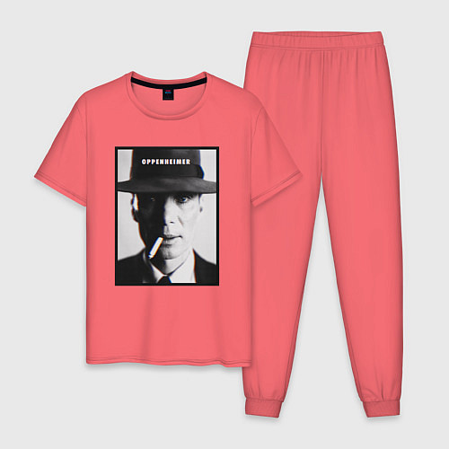 Мужская пижама Взгляд Оппенгеймера / Коралловый – фото 1