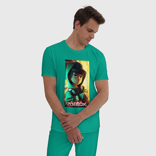 Мужская пижама Персонаж Роблокс / Зеленый – фото 3