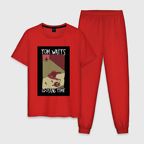 Мужская пижама Tom Waits - Closing Time / Красный – фото 1