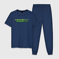 Мужская пижама Counter strike 2 green logo