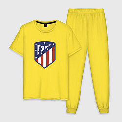 Пижама хлопковая мужская Atletico Madrid FC, цвет: желтый