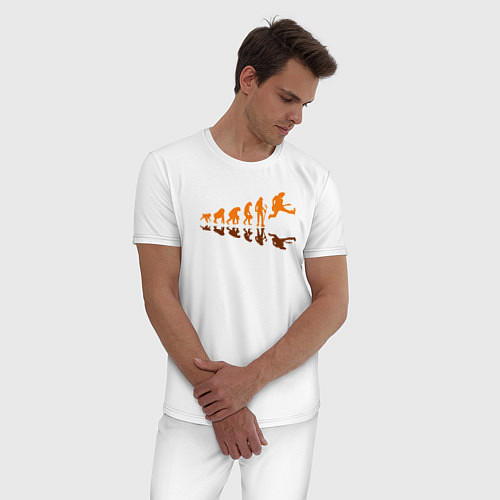 Мужская пижама Рок эволюция / Белый – фото 3