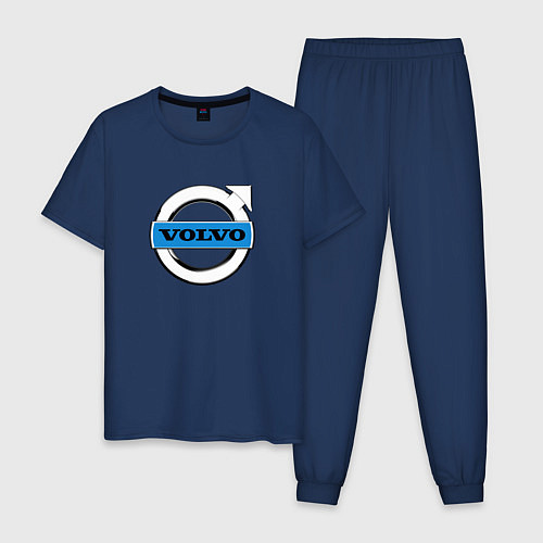 Мужская пижама Volvo sport auto brend / Тёмно-синий – фото 1