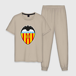 Пижама хлопковая мужская Valencia fc sport, цвет: миндальный