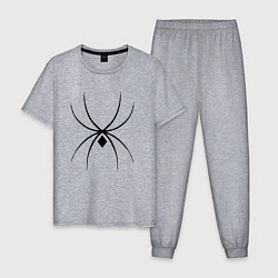 Мужская пижама Черный паук минимал