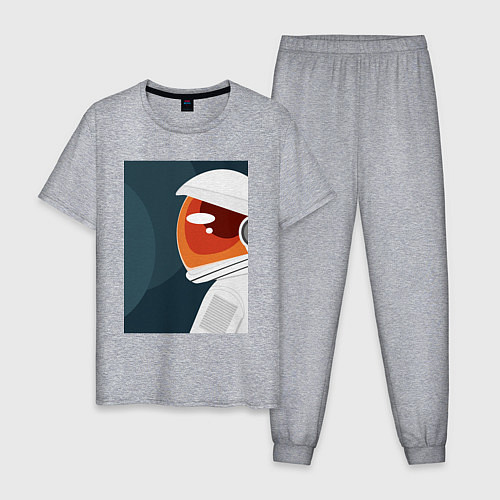 Мужская пижама Космонавт в скафандре вызов / Меланж – фото 1