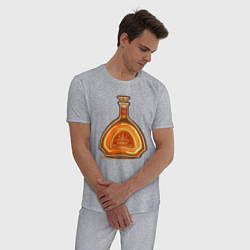 Пижама хлопковая мужская Cognac, цвет: меланж — фото 2