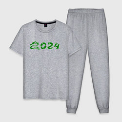 Мужская пижама Зеленый дракон 2024 деревянный