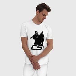 Пижама хлопковая мужская Counter-strike 2 - one color, цвет: белый — фото 2
