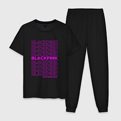 Пижама хлопковая мужская Blackpink kpop - музыкальная группа из Кореи, цвет: черный